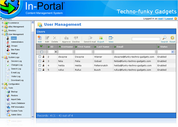 In-Portal free 2.0 Content Management System with discusion forum and directory