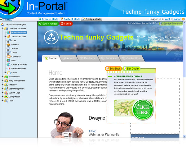 In-Portal CMS - Site Modes